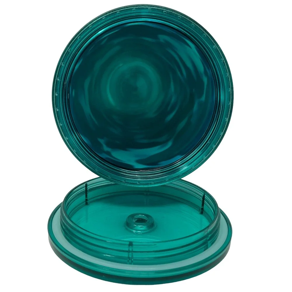 Starbucks Teal Green‎ Black Turquoise Wave Marbled Tumbler 24oz Collectible